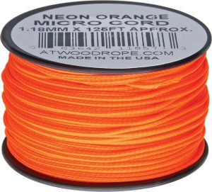 RG1283.jpg Atwood Rope MFG Micro Cord 125ft Neon Orange Nylon