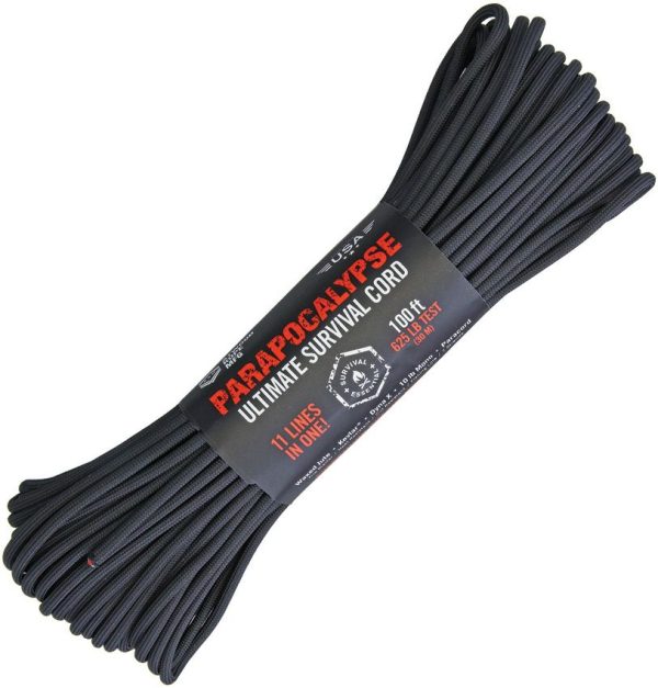 Atwood Rope MFG Parapocalypse 100ft Black 625lb