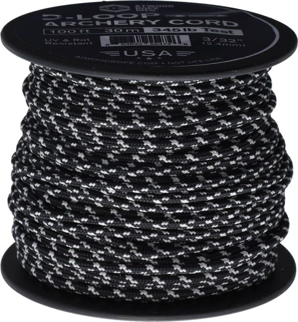 RG1327H.jpg Atwood Rope MFG D-Loop Cord 3/32in Black Glow 100ft