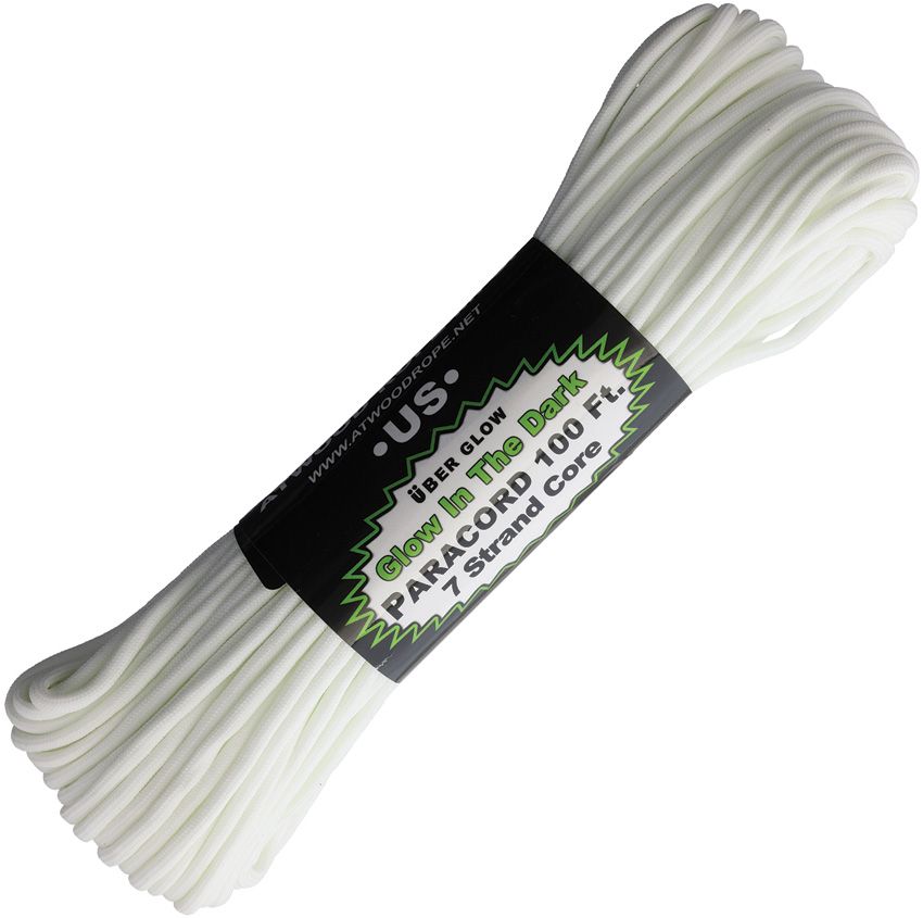 Atwood Rope MFG 550 Paracord Glow Uber Glow 100ft Hank