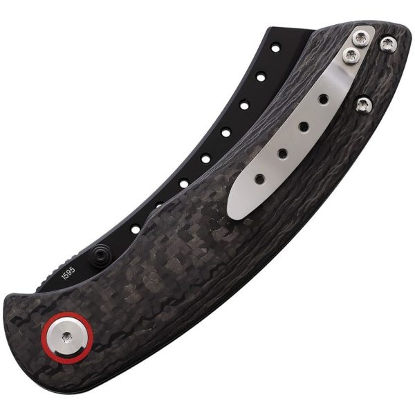 Red Horse Hell Razor Linerlock Twill Carbon Fiber S35VN