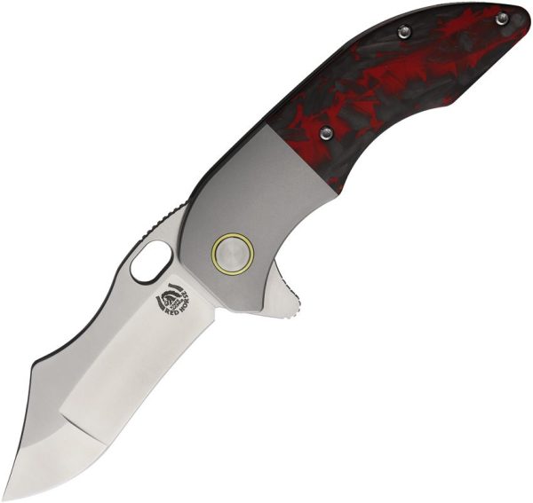 Red Horse Knife Works War Pig Framelock RedCF S35VN