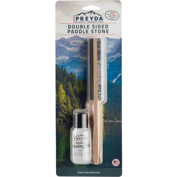 RH Preyda Arkansas Paddle Stone Double-Sided with Oil