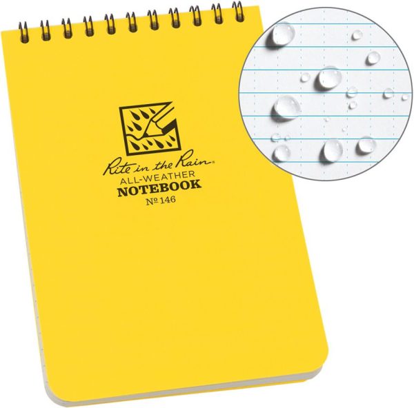 Rite in the Rain Top Spiral Notebook 4x6 - Yellow