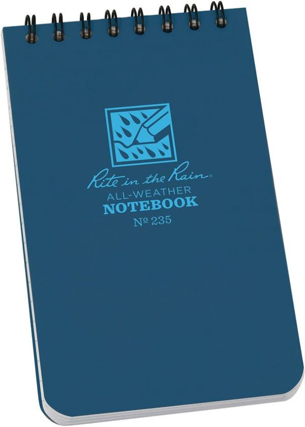 Rite in the Rain Top Spiral Notebook 3x5 - Blue
