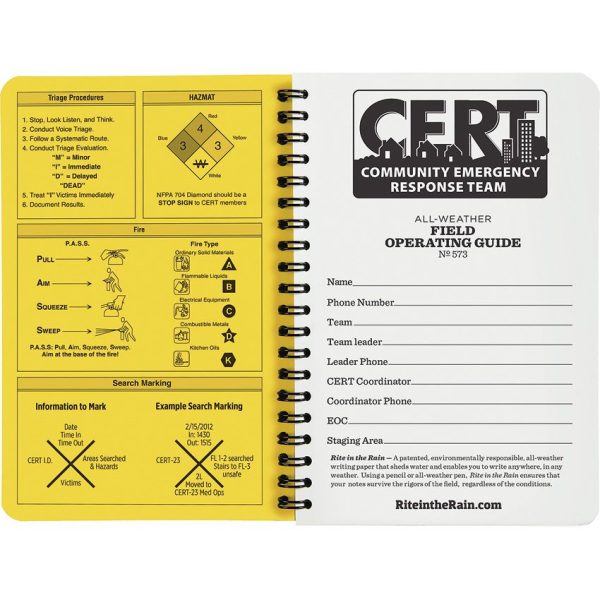 Rite in the Rain CERT Field Operators Guide - 84 Pages