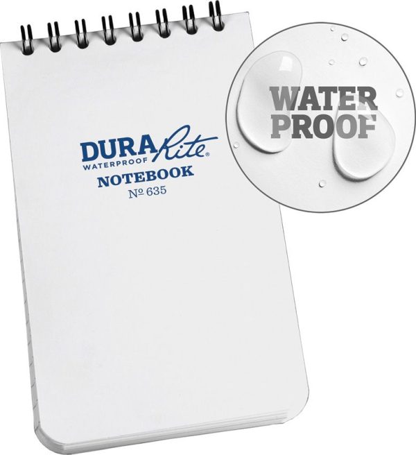 Rite in the Rain Top Spiral Notebook 3x5in White