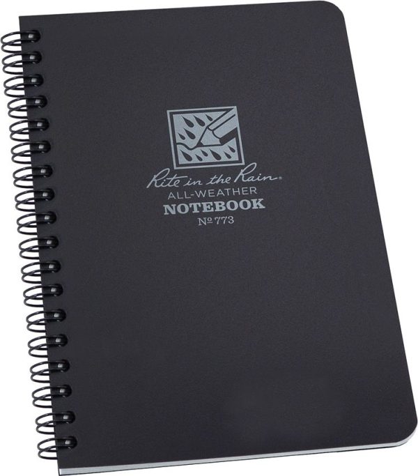 RITR773.jpg Rite in the Rain Side Spiral Notebook 4.625x7in Black