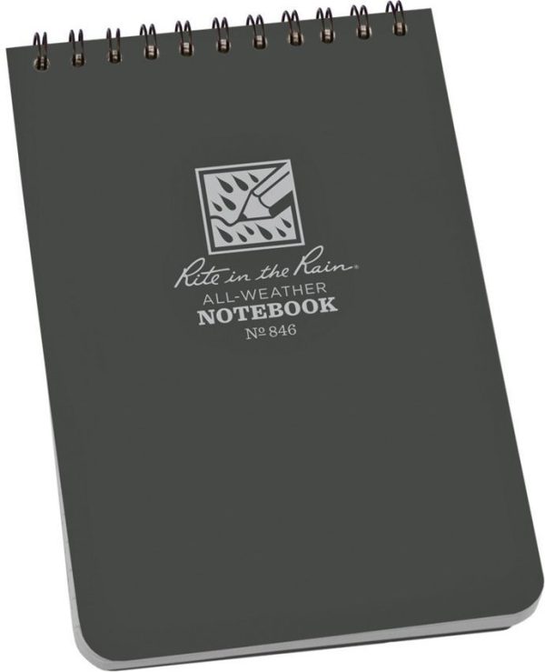 RITR846.jpg Rite in the Rain Top Spiral Notebook 4x6 Gray