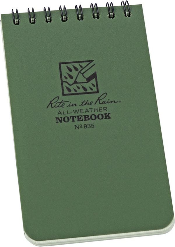 Rite in the Rain 3x5 Top Spiral Notebook Green