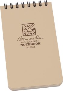 RITR935T.jpg Rite in the Rain 3x5 Top Spiral Notebook Tan