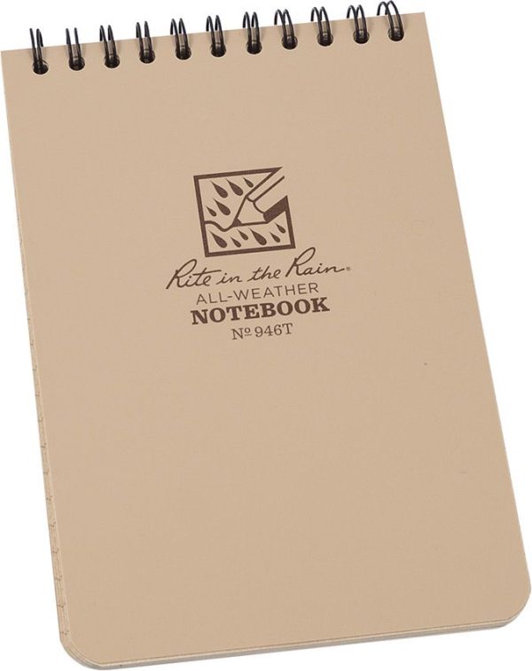 RITR946T.jpg Rite in the Rain 4x6 Top Spiral Notebook Tan