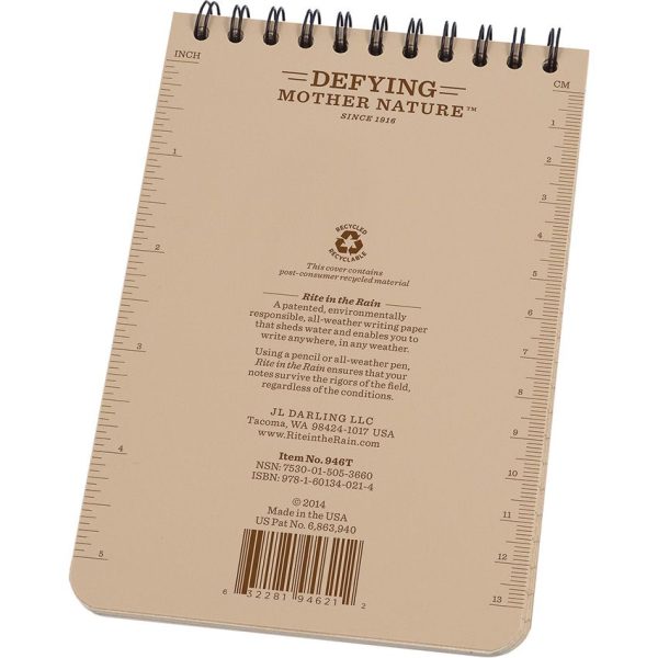 RITR946T_add_02.jpg Rite in the Rain 4x6 Top Spiral Notebook Tan