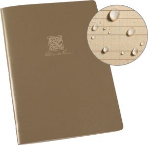 Rite in the Rain Large Stapled Notebook Tan 6.63x8.5