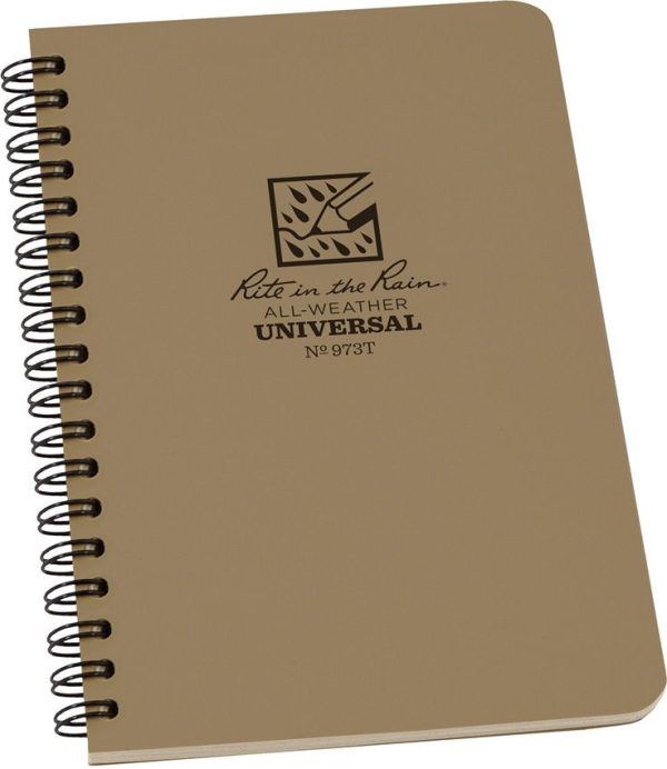 RITR973T.jpg Rite in the Rain Side Spiral Notebook Tan 4.63x7