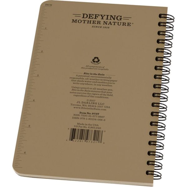 RITR973T_add_02.jpg Rite in the Rain Side Spiral Notebook Tan 4.63x7