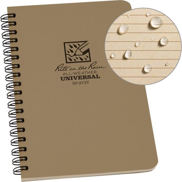 RITR973T_add_04.jpg Rite in the Rain Side Spiral Notebook Tan 4.63x7