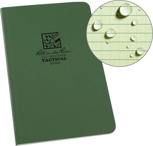 Rite in the Rain Tactical Field Book Green 4.63x7.25