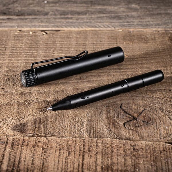 Rite in the Rain Metal Portage Pen 4.25" Brass Barrel Flat Black