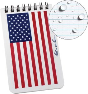 Rite in the Rain Top Spiral Flag Notebook 3x5 White