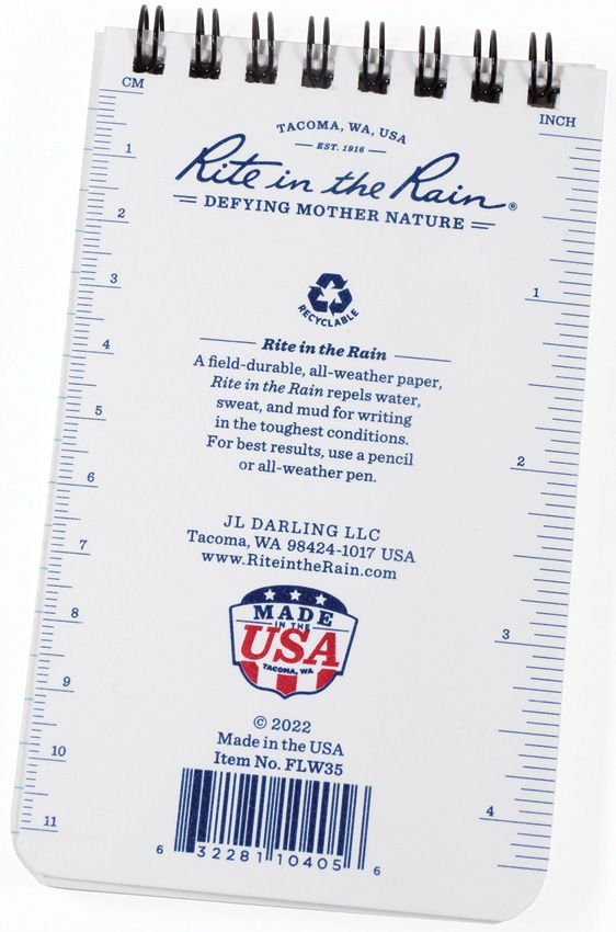 RITRFLW35_add_02.jpg Rite in the Rain Top Spiral Flag Notebook 3x5 White