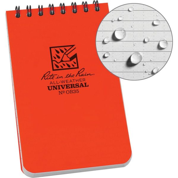 RITROR35_add_01.jpg Rite in the Rain Top Spiral Notebook Orange 3x5