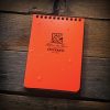 Rite in the Rain Top Spiral Notebook Orange 4x6