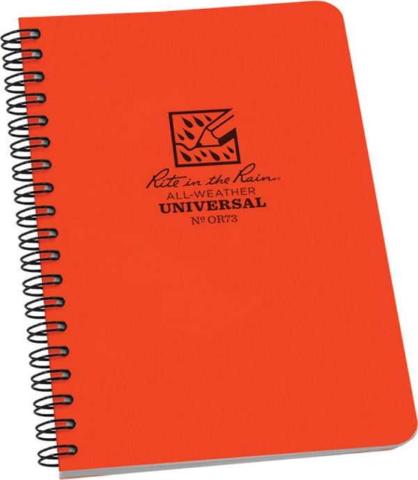 Rite in the Rain Side Spiral Notebook Orange Wire-O