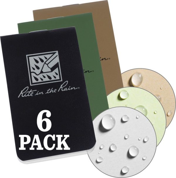 Rite in the Rain OTG Notebook Tactical 6-Pack - Blank Perforated