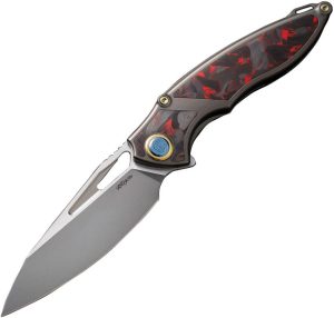 Rike Knife 1902 Framelock Red Carbon Fiber M390