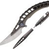 Rike Knife Alien 4 Framelock Damasteel with Pen Tool