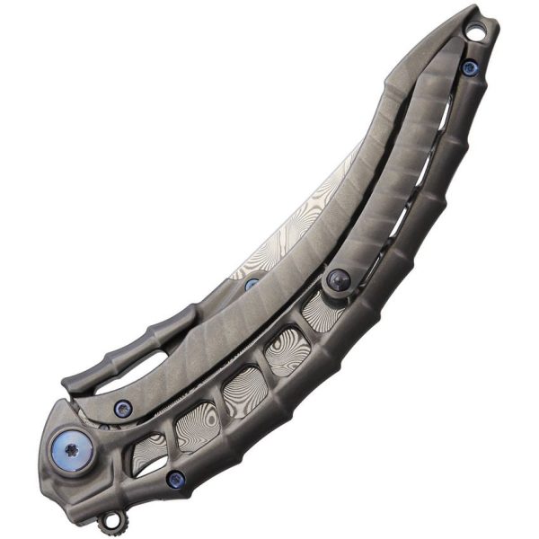Rike Knife Alien 4 Framelock Damasteel with Pen Tool