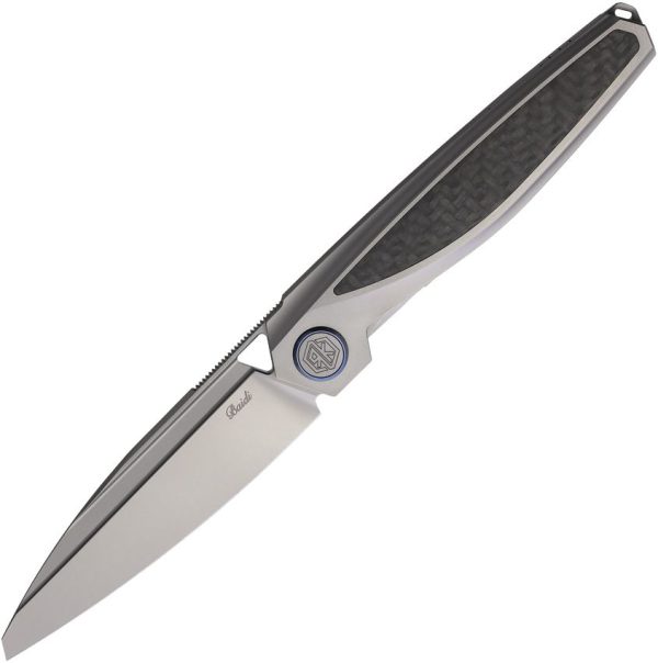 Rike Baidi-S Black Carbon Fiber M390 Folding Knife Linerlock