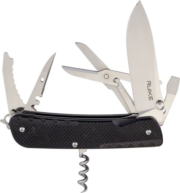 RKELD31B.jpg RUIKE LD31 12-in-1 Multitool Folding Knife 12C27 Sandvik Black G10
