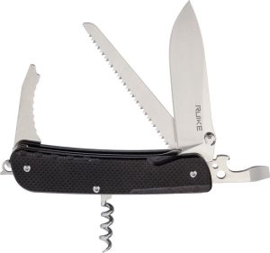 RUIKE LD32 12-in-1 Folding Multi Tool 12C27 Blade Black G10