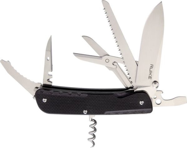 RKELD42B.jpg RUIKE LD42 12-in-1 Multi Tool Folding Knife 12C27 Blade Black G10