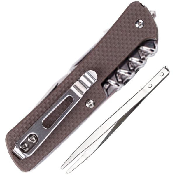 Ruike M31 Premium Multi-Tool Folder Brown 15 Tools