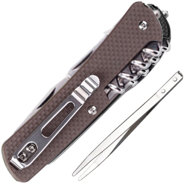 Ruike M32 Multi-Tool Folder Brown G10 Saw Blade