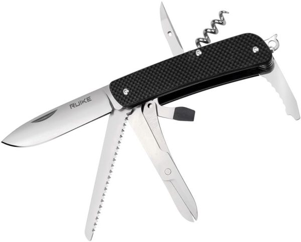 RUIKE M42 Medium Folding Knife 12C27 Blade Black G10 EDC