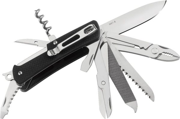 RUIKE M61 Medium Folding Knife 12C27 Sandvik Black G10