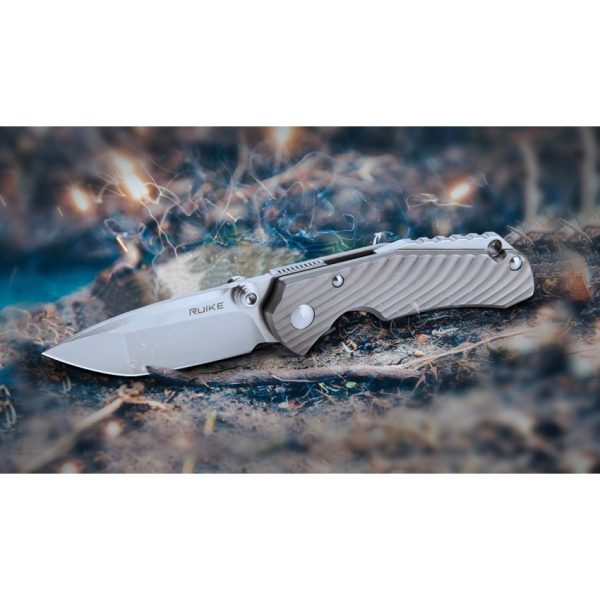 RUIKE M671-TZ Framelock Folding Knife 154CM Tanto Titanium