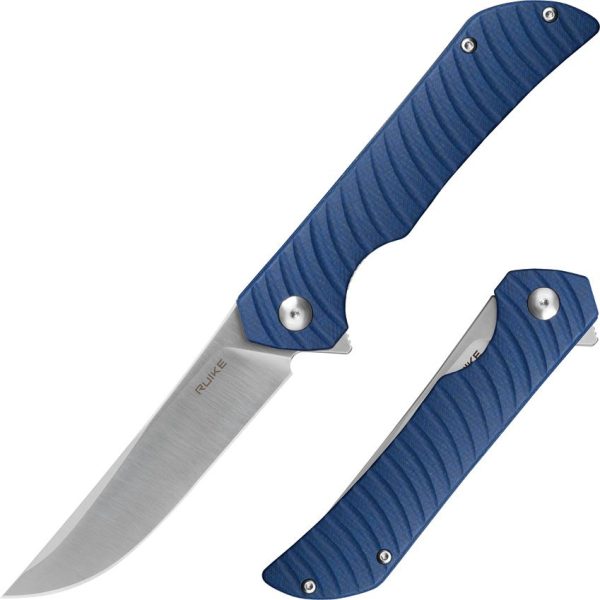 RKEP122ME_add_07.jpg Ruike P122 Linerlock Folding Knife Blue Micarta 14C28N Blade
