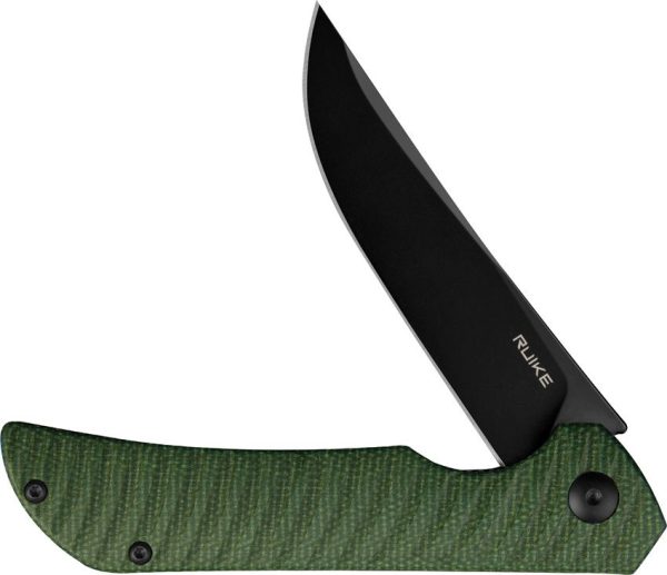 Ruike P122 Folding Knife 14C28N Green Micarta Linerlock EDC