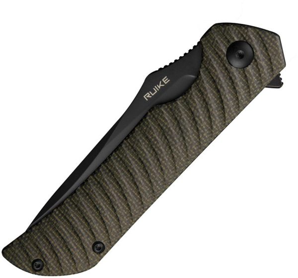 Ruike P123 Linerlock Folding Knife 14C28N Sandvik Black
