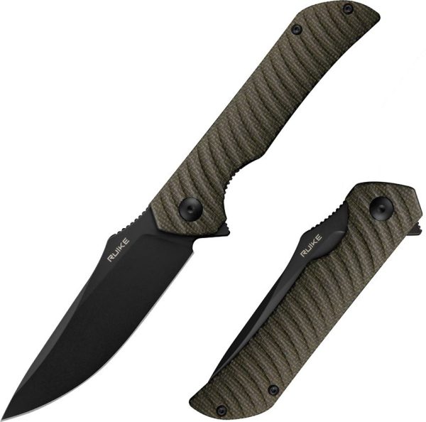 Ruike P123 Linerlock Folding Knife 14C28N Sandvik Black