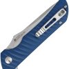 Ruike P123 Linerlock Blue Folding Knife 14C28N Sandvik Blade