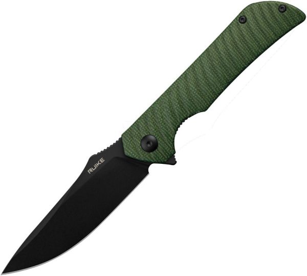 Ruike P123 Green Folding Knife 14C28N Stainless Micarta