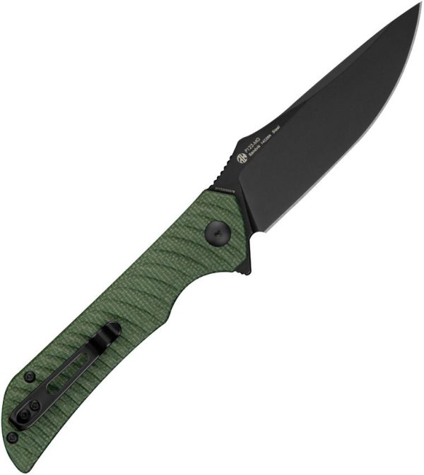 Ruike P123 Green Folding Knife 14C28N Stainless Micarta