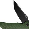Ruike P123 Green Folding Knife 14C28N Stainless Micarta