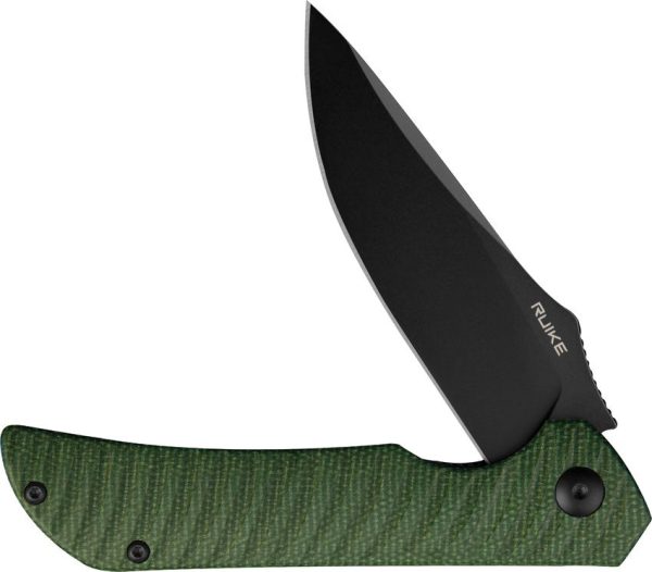 Ruike P123 Green Folding Knife 14C28N Stainless Micarta